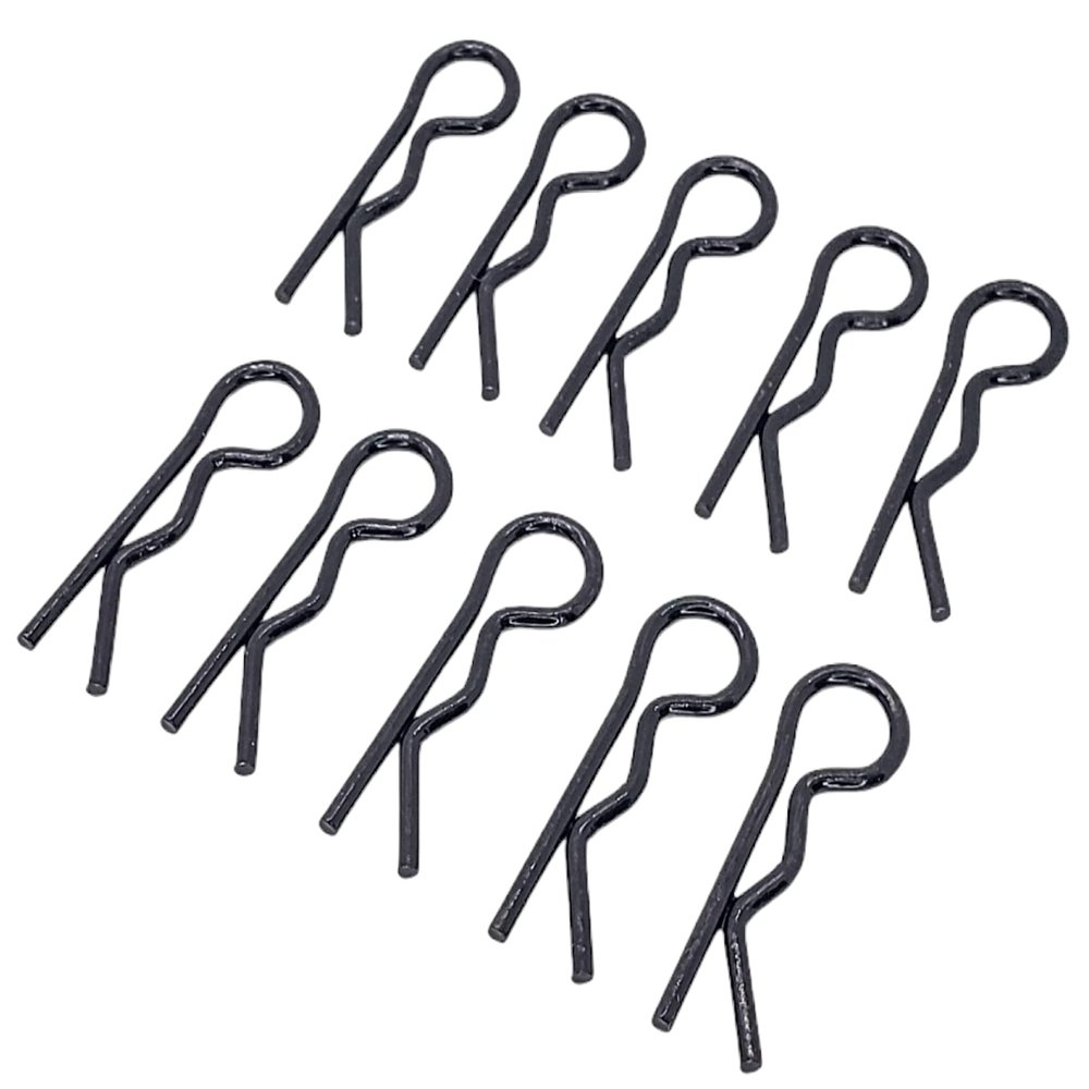 NHX RC Body Clips for 1/8 1/6 SCX6 Scale 10pc -Black