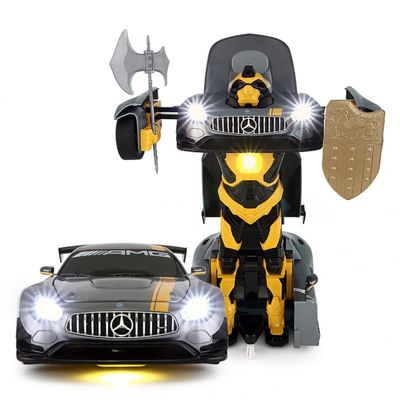 Adams Toy Heaven 1:14 RC Mercedes-Benz GT3 2.4ghz RC Transformer Dancing Robot Car (Gray) Upgraded with Headlights