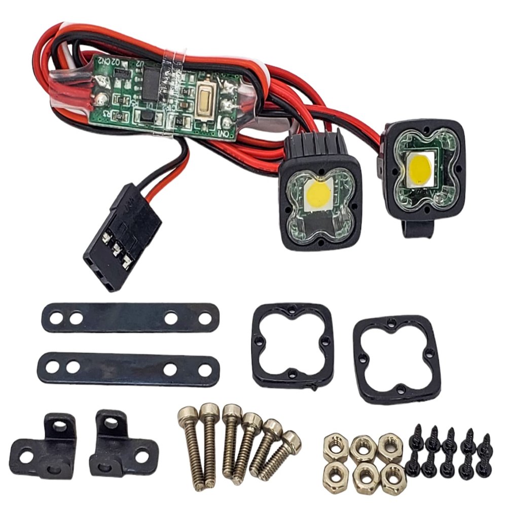 NHX RC LED 5050 Pod Light Bars with Control (2) Solid White for TRX-4 / SCX10 / CEN Ford F450