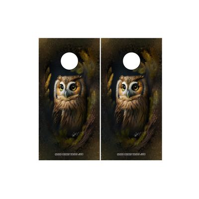 Owl In The Woods Cornhole Wrap