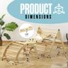 Houseables Pickler Set, Pikler Triangle Set, Pickler, Pikler Climber, Montessori Climber, Toddler Climbing Toys Indoor, Wooden Indoor Jungle Gym, Montessori Play Gym, Playground for Kids, Toddlers 1-3 view 2