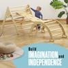 Houseables Pickler Set, Pikler Triangle Set, Pickler, Pikler Climber, Montessori Climber, Toddler Climbing Toys Indoor, Wooden Indoor Jungle Gym, Montessori Play Gym, Playground for Kids, Toddlers 1-3 view 4