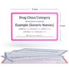 Pharmacology Mnemonics Flashcards: 60 Color Coded Flashcards for Learning The Most Common Generic Drug Names - for Nursing Students, Pharmacy Techs, and Med Students view 4