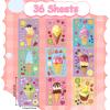 36 Sheets Ice Cream Stickers for Back to School Decoration Ice Cream Party Supplies Sticker Make Your Own Sticker Mix and Match DIY Summer Stickers for Kids Gift Teacher Rewards Art Party Favors view 2