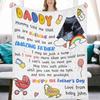 Artsadd Custom Blanket with Baby Ultrasound Picture, First from Unborn Baby - Funny Gifts for New Dad from Wife - Personalized Baby Sonogram Keepsake Photo Throw Blankets for 1st Time Dad view 1