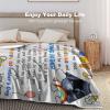 Artsadd Custom Blanket with Baby Ultrasound Picture, First from Unborn Baby - Funny Gifts for New Dad from Wife - Personalized Baby Sonogram Keepsake Photo Throw Blankets for 1st Time Dad view 2