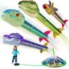 Gizzjoy Dinosaur Toy Rocket Launcher for Kids - Launch Up to 100 Ft, 4 Rockets, Outdoor Outside Toys for Kids, Dinosaur Toys, Birthday Gifts for 3 4 5 6 7 8-12 Year Old Boys Girls view 1