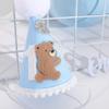 Agkvw Bear Woodland Adventure Teddy Bear 1st Birthday Hat and Crown for Boys - One Happy Camper First Birthday Decoration view 1