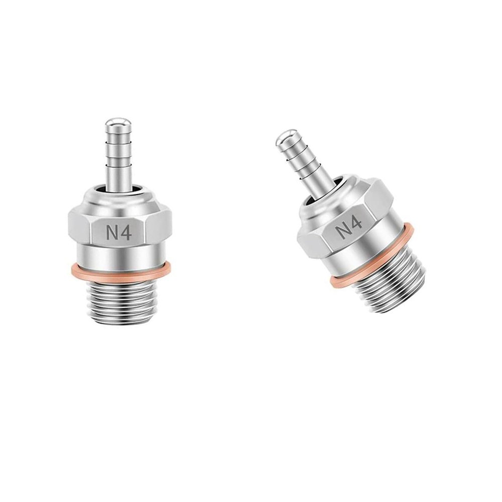 Chanmoo 2PCS 70117H Hot Engine Glow Plugs No.3 N3 N4#3#4 Spark Nitro Engine Parts Replace OS for Traxxas Losi HPI Redcat HSP Himoto RC Car Truck Buggy (N4)