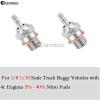 Chanmoo 2PCS 70117H Hot Engine Glow Plugs No.3 N3 N4#3#4 Spark Nitro Engine Parts Replace OS for Traxxas Losi HPI Redcat HSP Himoto RC Car Truck Buggy (N4) view 3