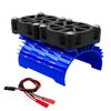 RC Car Motor Cooling Fans Twin 30mm 28000rpm, Motor Fan with Metal Heatsink 3660 3650 3670 540 550 Brushless Motor Update Parts for 1/10 1/8 RC Car Truck Diameter 36-38mm Brushless Motor, Blue view 1
