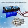 RC Car Motor Cooling Fans Twin 30mm 28000rpm, Motor Fan with Metal Heatsink 3660 3650 3670 540 550 Brushless Motor Update Parts for 1/10 1/8 RC Car Truck Diameter 36-38mm Brushless Motor, Blue view 3