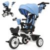 EOOWOY Toddler Tricycle with Push Handle, 7 in 1 Stroller Trike with 360 Swivel Seat, Reclining Backrest, All-Terrain Wheels, Dual Brakes, Canopy & Storage, Gift for Kids 18 Months to 5 Years, Blue view 1