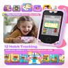 Fiechcco Gifts for Girls Age 6-8 Smart Phone Easter Christmas Stocking Stuffers for Kids Toy for Teenage 3 4 5 7 9 6 8 Year Old Birthday Gift Ideas with 8G SD Card (Purple) view 4