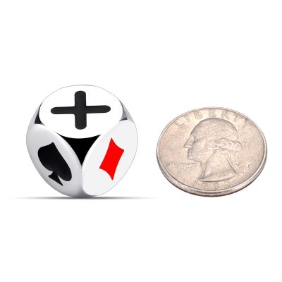 AMBREGRISSUN Trump Marker Trump Indicator Trump Dice Trump Cube Euchre Pinochle Playing Cards Trump Dice for Use with Euchre Pinochle Gifts for Family Women Men Her Him 0.6Inch
