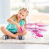 YongnKids Remote Control Helicopter for Kids, Rc Plane for Kids Ages 8+, 3.5 Channel,2.4GHz Rc Helicopter with LED Lights, Airplane Toys for Beginner Boys Girls Indoor- Pink view 2
