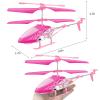 YongnKids Remote Control Helicopter for Kids, Rc Plane for Kids Ages 8+, 3.5 Channel,2.4GHz Rc Helicopter with LED Lights, Airplane Toys for Beginner Boys Girls Indoor- Pink view 4