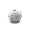 1Pc Handmade Extra Large Round Beads, Ceramic Craft Supplies for Macrame Large Hole (30 mm, Confetti White) view 1