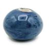 1Pc Handmade Extra Large Round Beads, Ceramic Craft Supplies for Macrame Large Hole (30 mm, Dark Blue Speckled) view 1