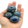 1Pc Handmade Extra Large Round Beads, Ceramic Craft Supplies for Macrame Large Hole (30 mm, Dark Blue Speckled) view 3