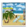 Stupell Industries Surfer Girl Walking Tropical Beach Framed Giclee Art, Design by Ale Saiz Studio view 1