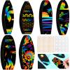 Libima 36 Pcs Summer Surfboard Scratch Cards Rainbow Art Paper for Ornament Mini Surfboard Card Decor Scratch Bookmarks Beach Party Favor DIY Classroom Birthday Gift, 6 Styles view 1