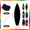 Libima 36 Pcs Summer Surfboard Scratch Cards Rainbow Art Paper for Ornament Mini Surfboard Card Decor Scratch Bookmarks Beach Party Favor DIY Classroom Birthday Gift, 6 Styles view 2