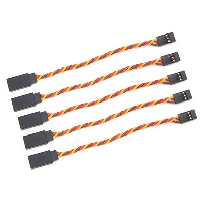 GetFPV Affiliate 2 Male to Female Servo Extension Cable Twisted 22AWG - JR Style (5 pcs) - 30cm - Blue