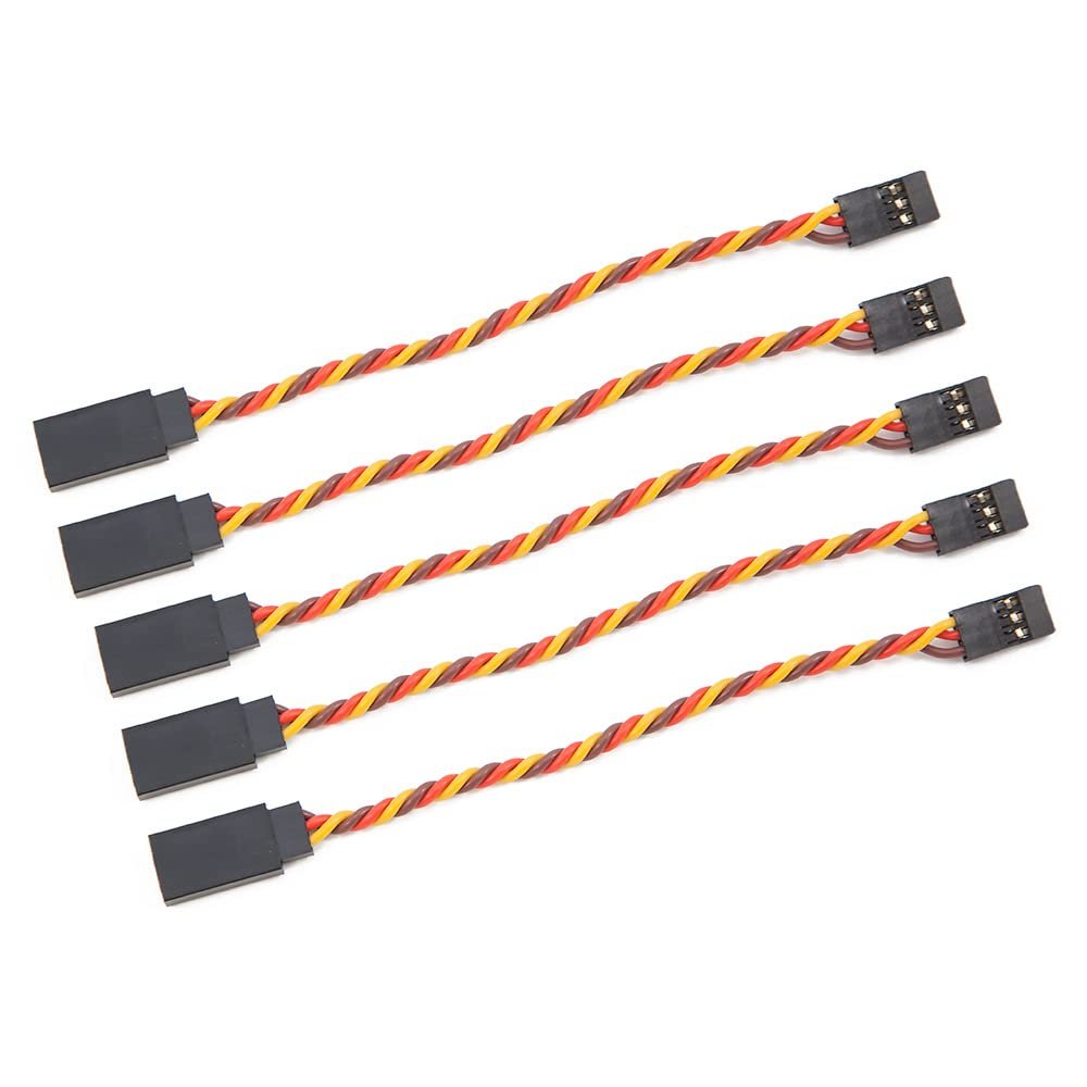 GetFPV Affiliate 2 Male to Female Servo Extension Cable Twisted 22AWG - JR Style (5 pcs) - 30cm - Blue