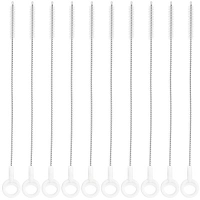 10pcs Bottle Straw Cleaning Brush Flexible Thin Cleaner for Bottles Water Straws Ergonomic Non- Handle Hanging for
