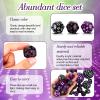 Libima 3 Set Complete D3-D100 Polyhedral Dice Set 100 Sided Dice Multisided D100 Dice for Role Playing Table Games Party (Black & Purple, Black & White, Purple & White) view 4