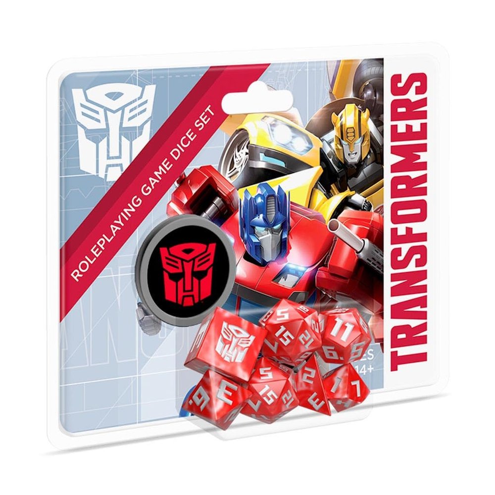 Renegade Game Studios Transformers Roleplaying Gam e Dice Set, Red