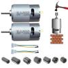 2 Pcs 12V RS550 15000RPM Electric Drive Motor for Power Wheels Upgrade,18 Volt Motor for Kid's Ride On Vehicals,6V-18V DC Motor Round Shaft - High Torque & Power for DIY Electric,Replacement Engine view 1