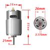 2 Pcs 12V RS550 15000RPM Electric Drive Motor for Power Wheels Upgrade,18 Volt Motor for Kid's Ride On Vehicals,6V-18V DC Motor Round Shaft - High Torque & Power for DIY Electric,Replacement Engine view 2