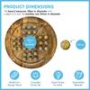 30cm Diameter MANGO WOOD SOLITAIRE BOARD GAME with SPECKLED GOLDEN SPINOSAURUS GLASS MARBLES | |classic wooden solitaire game | strategy board game view 4