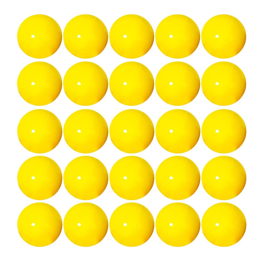 harayaa 25 Pieces Bingo Ball Set Numbered Bingo Balls Raffle Balls Calling Balls PP Material Suitable for Birthday Party Office Game Lottery Machine Club, Yellow