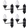 Housoutil Dollhouse Miniature Wall Sconces, 5PCS Dollhouse LED Wall Lamp, ABS Mini Decor Lamp,Black Decor Outdoor Lights Sand Table Lighting Toy for DIY Living Room Mini Toy Models view 1