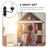 Housoutil Dollhouse Miniature Wall Sconces, 5PCS Dollhouse LED Wall Lamp, ABS Mini Decor Lamp,Black Decor Outdoor Lights Sand Table Lighting Toy for DIY Living Room Mini Toy Models view 3