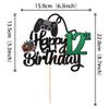 1 PCS Video Game Happy 12th Birthday Cake Topper Glitter Video Game Cake Pick Game On Controllers Twelve Cheers to 12 Years Cake Decoration for Happy 12th Birthday Party Supplies Green view 2