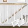 2 Pack Banister Guard 6.6ft x 2.6ft Child Safety Net Balcony Stair Railing Proof Mesh for Kids, Toys, Pets, White view 1