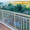 2 Pack Banister Guard 6.6ft x 2.6ft Child Safety Net Balcony Stair Railing Proof Mesh for Kids, Toys, Pets, White view 4