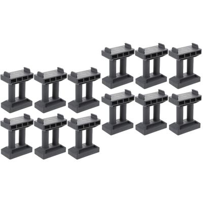 Zerodeko Train Bridge Pier Toy - 12 Pcs Wooden Train Track Accessories Multi-Level Support Risers for Kids Railway Bridge Model for Indoor and Outdoor Play