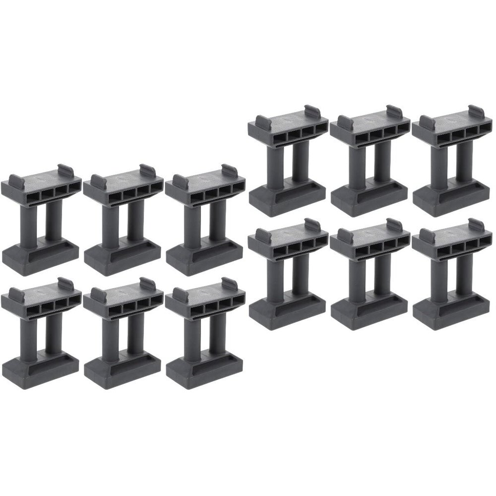 Zerodeko Train Bridge Pier Toy - 12 Pcs Wooden Train Track Accessories Multi-Level Support Risers for Kids Railway Bridge Model for Indoor and Outdoor Play