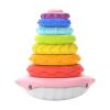 Almencla Building Rings Stacker, Stacking Blocks, Montessori Intelligence Development Hand Eye Coordination Stacking Nesting Circle Toy, for Children view 1