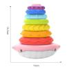 Almencla Building Rings Stacker, Stacking Blocks, Montessori Intelligence Development Hand Eye Coordination Stacking Nesting Circle Toy, for Children view 3