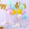 6 Set Pastel Birthday Decorations Rainbow Party Table Balloons Centerpiece Stand Kit for Girls Baby Shower Birthday Party Wedding Graduation Prom Unicorn Theme Table Decorations view 2
