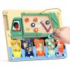 TOP BRIGHT Wooden Magnetic Maze Board for 3 4 5 Years Old, Wooden Activity Board, Learning Color Recognition Magnetic Beads Fine Motor Toys for Kids Age 3+ Years Old Boy Girl view 1