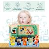 TOP BRIGHT Wooden Magnetic Maze Board for 3 4 5 Years Old, Wooden Activity Board, Learning Color Recognition Magnetic Beads Fine Motor Toys for Kids Age 3+ Years Old Boy Girl view 2
