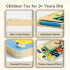 TOP BRIGHT Wooden Magnetic Maze Board for 3 4 5 Years Old, Wooden Activity Board, Learning Color Recognition Magnetic Beads Fine Motor Toys for Kids Age 3+ Years Old Boy Girl view 3
