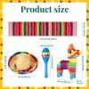 Libima 26 Pcs Mexican Decor Fiesta Decorations Include 6 Donkey 12 Large Fiesta Maracas 2 Serape Table Runners 6 Sombrero Hats for Mexican Decorations Favors(Boho) view 3